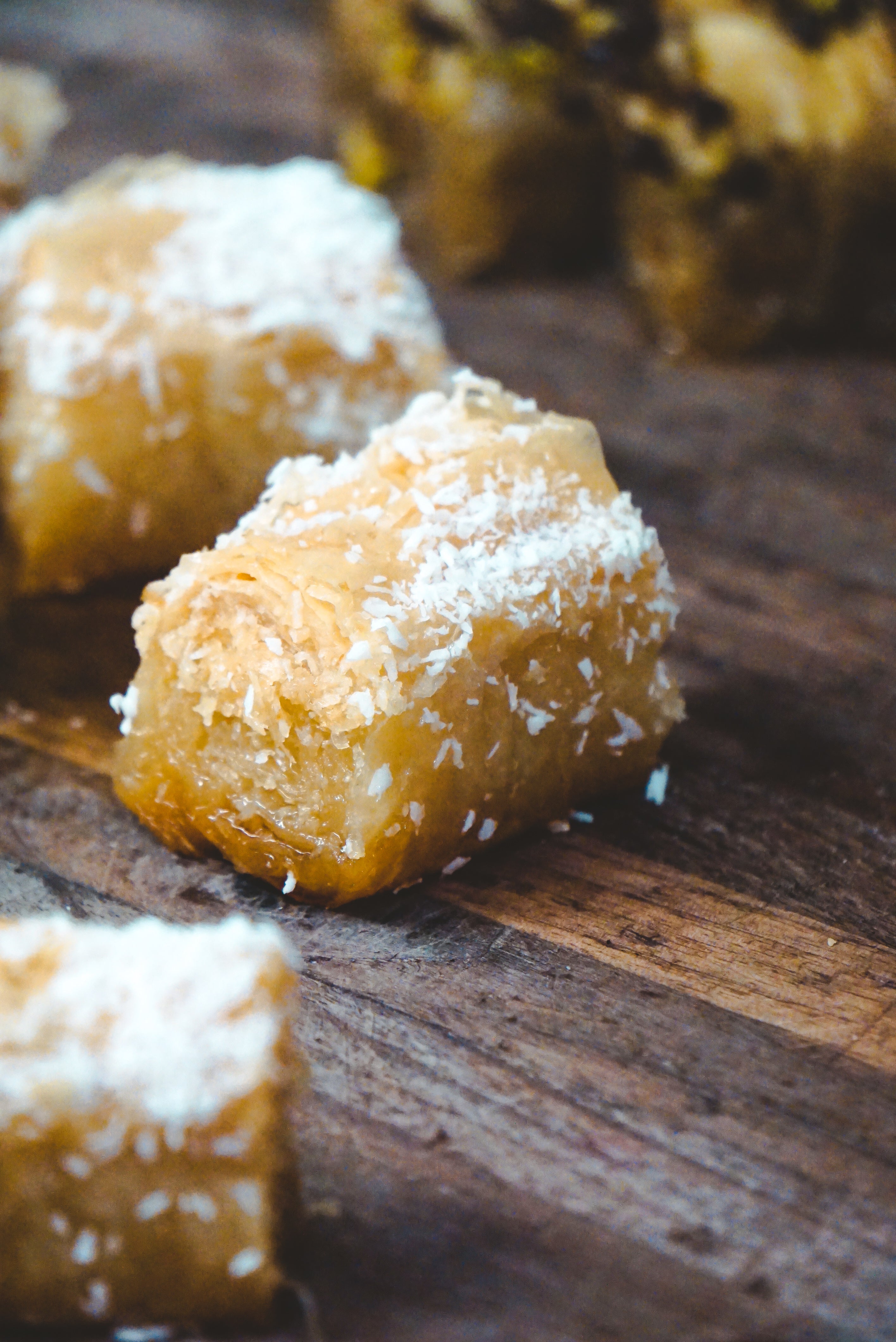 coconut baklava bites